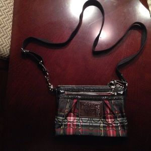 Coach Crossbody plaid bag